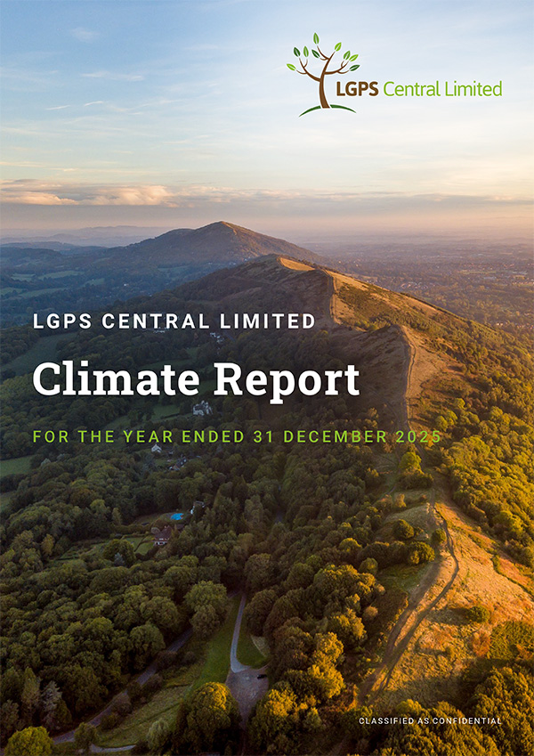The cover of LGPS Central’s 2025 Climate Report