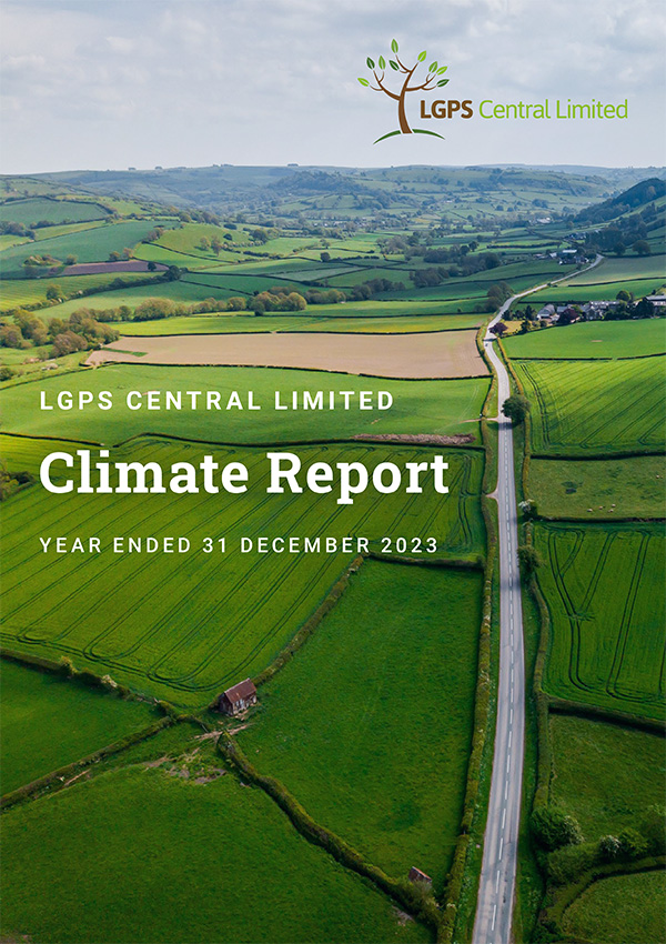 The cover of LGPS Central’s 2023 Climate Report