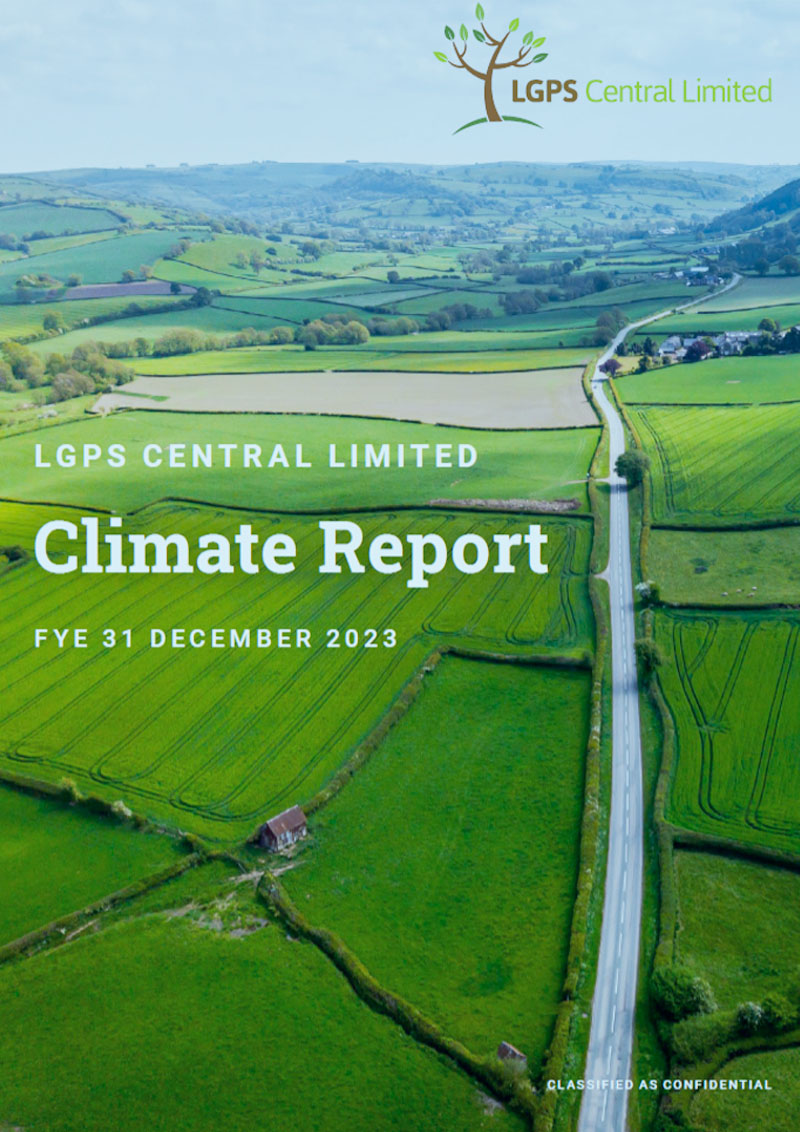 The cover of LGPS Central’s 2023 Climate Report